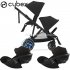 Cybex - E-Gazelle S Duo Gemellare Con Cloud G Isize Moon Black